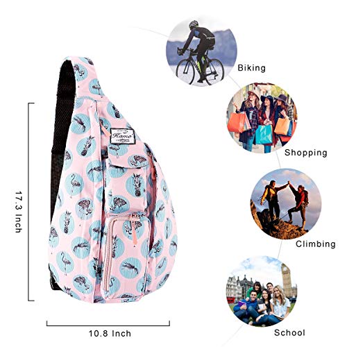KAMO Sling Backpack - Rope Bag Crossbody Backpack Travel Multipurpose Daypacks for Men Women Lady Girl Teens