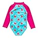 Wishere Baby Girl Sunsuit One-Piece Swimsuit Rash Guard Swimwear