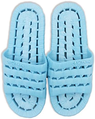Bathroom slipper for women and girls, waterproof poolside shower sandals for men (40-41, Blue)