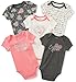 Calvin Klein Baby-Girls Newborn 5 Pack Bodysuits Sparkles Group