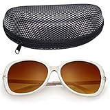LotFancy Women Sunglasses with Case, Big 58mm Lens, 100% UV 400 Protection
