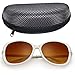 LotFancy Women Sunglasses with Case, Big 58mm Lens, 100% UV 400 Protection