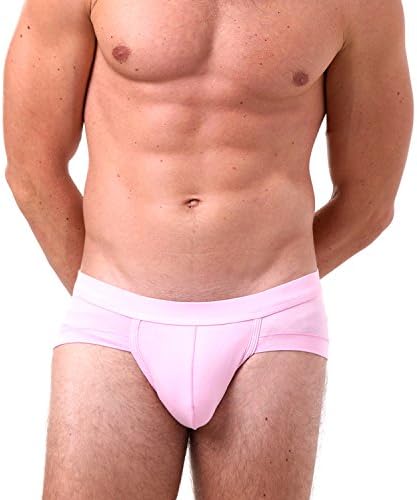 Ajim Negozio(TM) Men's Modal Hip Brief Soft Mens Underwear Boxer Brief (Light Pink-1 pack, M)