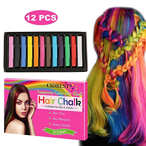 image for CIDBEST Hair Chalk, Temporary Hair Chalk Pens, Hair Chalk Set, Washabl
