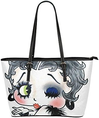 Angelinana Custom Fashion Area Betty Boop 3 Leather Tote Bag/Handbag/Shoulder/travel Bag for Women Girls