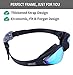 Aegend Swim Goggles, Streamlined Design Swimming Goggles No Leaking Anti Fog Premium UV Protection 180 Degree Vision and Soft Silicone Nose Bride, Pool Goggles for Adult Men Women