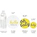Big Dot of Happiness Hello Little One - Yellow and Gray - Neutral Baby Shower Giant Circle Confetti - Party Decorations - Large Confetti - 27 Count