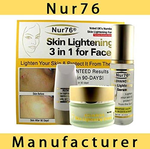 Nur76 Advanced 3 in 1 Skin Lightening + FREE Nur76 Skin Lightening Soap (150g) - 100% Money Back Guarantee!