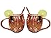 8 Piece Moscow Mule Set 100 Percent Copper Includes 2 16 fl oz Mugs, 2 Straws, 2 Coasters, Jigger, Stirrer for Cocktails Drink Making Mixing Bartending