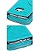 E LV Case for Galaxy S7 Case 2IN1 (CASE Cum Purse) PU Leather flip Wallet Bag Pouch Case Cover for Samsung Galaxy S7 - [Turquoise]