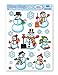 Christmas Window Cling Decorations - 4 Large Sheet Sets Featuring Santa, Snowmen, Snowflakes, Candy Canes and More
