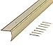 M-D Building Products 79103 1-1/8 in. X 1-1/8 in. X 72 in. Satin Brass Aluminum Stair Edging w/Screw Nails