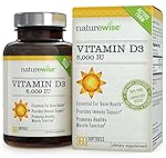 NatureWise Vitamin D3 5,000 IU for Healthy Muscle Function, Bone Health and Immune Support, Gluten Free & Non-GMO in Cold-Pressed Organic Olive Oil,1-year supply, 360 count