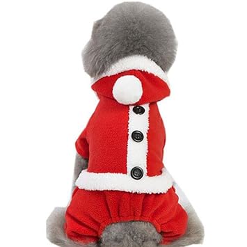 Sforza Hundekostüme Pet Hooded Cloak Hunde Weihnachten Kostüm Hundebekleidung für Tale für Kleine Hunde Pet Coat