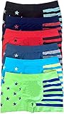 ToBeInStyle Boy's Pack of 6 Seamless Boxer Briefs Stars and Stripes