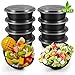 Meal Prep Containers, 10 Pack Premium Quality Meal Prep Plastic Microwavable Food Containers for adults (BPA free Food Grade/Freezer/Dishwasher Safe) (advanced)