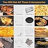 Fynllur-Air-Fryer-146L-1700W-XL-Oil-Free-Toaster-Oven-16-in-1-Oilless-Cooker-with-LED-Digital-Touchscreen-Countertop-Oven-Rotisserie-Dehydrator-Defrost-Auto-Shutoff-with-9-Accessories-and-Recipes Fynllur Air Fryer 14.6L 1700W XL Oil Free Toaster Oven 16-in-1 Oilless Cooker with LED Digital Touchscreen Countertop…
