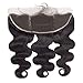 ISEE Hair 14 Inch Brazilian Body Wave Virgin Human Hair Free Part 134 Full Lace Frontal Closure, Bleach Knots with Unprocessed 100% 8A Baby Hair, Full Bottom, Ear to Ear, Natural Color