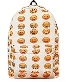 Yonger Casual Funny Emoji Print Smile Face Schoolbag Backpacks for Boys and G...