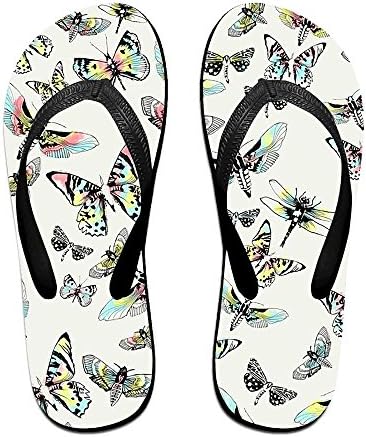 Green Butterflies Unisex Slim Thong Flip-flops Summer\r\n Beach Sports Lovers Summer Great For Women &amp; Men Indoor &amp; Outdoor
