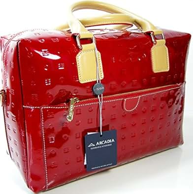arcadia patent leather satchel