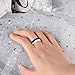 Egnaro Women's Bridal Rings Sets, Thin and Stackable Rubber Rings Women Wedding Bands - 2.5mm Width - 1.8mm Thick