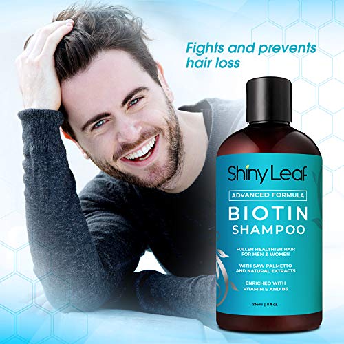 Biotin Shampoo for Hair Loss Treatment for Men and Women, with Advanced Formula Hair Growth Solution, For Thicker and Healthier Hair, Paraben Free, Sulfate Free, 8 oz. (236 ml) Bottle - Thumbnail 4