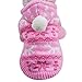Mikey Store Knit Dog Hoodie Sweater Puppy Coat Clothes Small Warm Costume (Pink, XS)