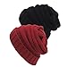 2 Pack Womens Slouchy Beanie Winter Knit Soft Hat for Women and Men