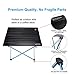 G4Free Portable Camping Table Aluminum Folding Table Compact Roll Up Tables with Carrying Bag for Outdoor Camping Hiking Picnic(Black Large)
