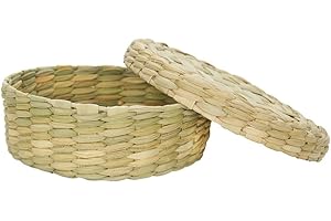 Authentic Mexican Tortilla Warmer with Lid, Handcrafted Basket made of Wicker, Mexican Basket for Pancake Taco Bread Server f