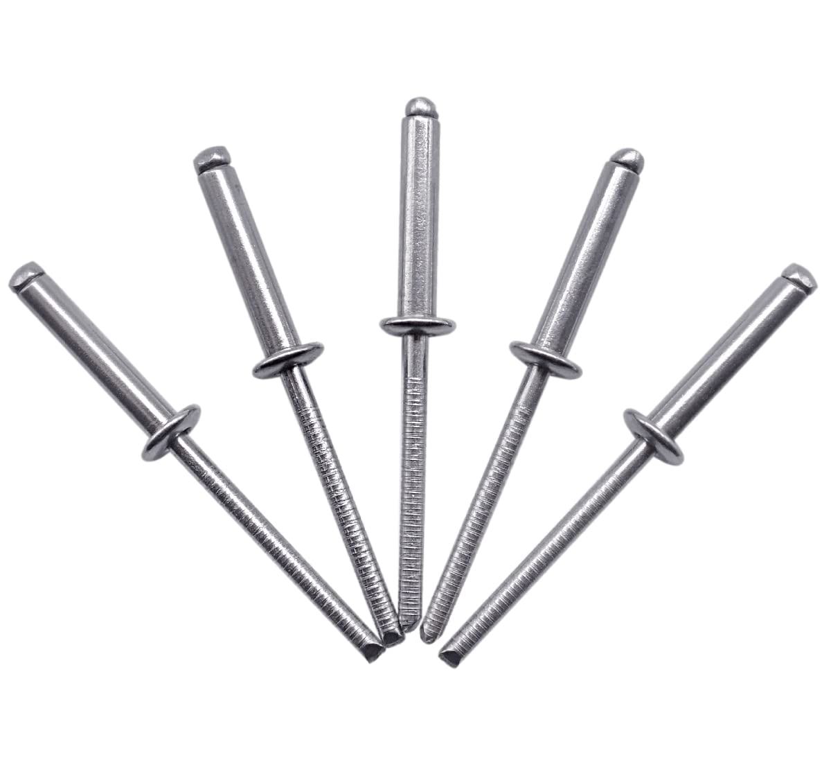 (Pack of 100 pcs) Stainless Steel Blind Rivets 4.0 x 20 mm, Dome Head, Pop Rivets, DIN 7337, A2 Rivet, Grooved Mandrel (100, 4.0 x 20 mm)