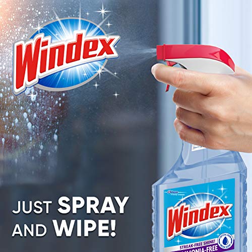 Windex AmmoniaFree Glass and Window Cleaner Spray Bottle, Bottle Made