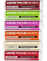 Xero Picks Infused Flavored Toothpicks for Long-Lasting Fresh Breath & Dry Mouth Prevention (Variety 6-Pack)