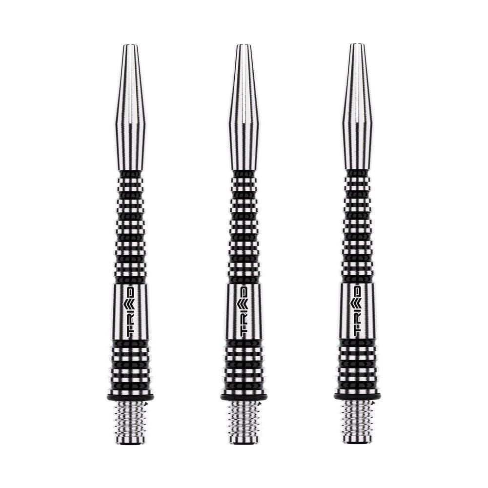 WINMAU Dart Shaft - Triad RX Aluminium Dart Stems - 1 Set per pack (3 darts Shafts in total) - Professional Darts Accessories - Black Medium Shafts