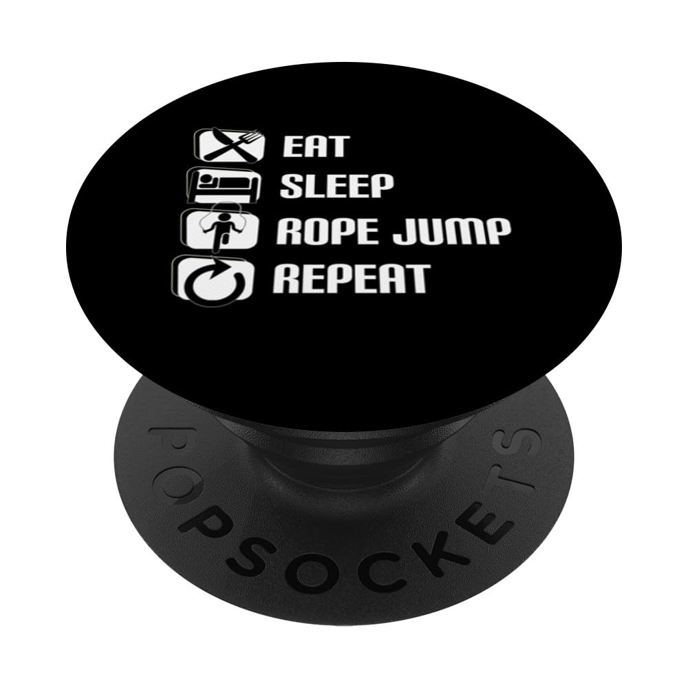 Eat Sleep Rope Jump Repeat Funny Jumping Rope PopSockets Swappable PopGrip