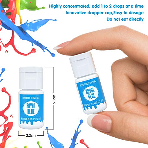 8 Color Gel Food Coloring Set, Nomeca Vibrant Icing Colors Tasteless