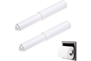2 Pack Toilet Paper Holder, Plastic Toilet Tissue Roll Holder Insert in Household Restaurant Toilet Replacement Roller Spring