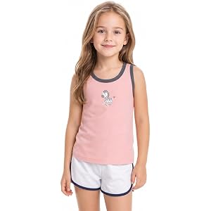 Lmbabter Girls T-Shirt-100% Merino Wool Vest Cute Sleeveless Tee Soft Base Layer Tops Summer Moisture-Wicking Tee