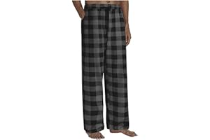 WENKOMG1 PJ Bottoms for Men 100% Cotton Buffalo Plaid Pajama Pants Casual Lounge Pants Baggy Lightweight Comfy Sleepwear
