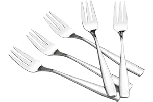 HOMMP 16-Piece Stainless Steel 3-Tine Dessert Fork, Tasting Fork