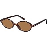 mosanana Small Trendy Oval Sunglasses for Women Narrow Tiny Skinny 90s Retro Style MS52477