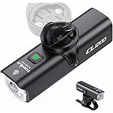 TOWILD CL1200 Bike Lights for Night Riding,Compatible with Garmin/GoPro Mount,1200 Lumen Bright Bike Headlight,Rechargeable Battery,Waterproof Bike Front Light for Commuter Cyclists