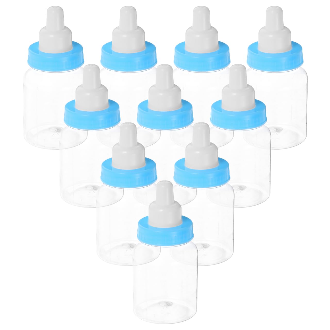VORCOOL 12pcs Feeder Type Mini Candy Bottle Gift Box Baby Shower Favors (Blue)
