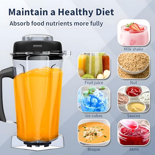 For Vitamix Blender Pitcher 64oz, Replace 5200 5300 6500 7500 Pro200 500 Vita-Prep vm0101 vm0102 E310 320 etc, Perfect Fit for Vitamix Classic/Explorian Series Blender Container Cup