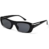 Appassal Retro Trendy Rectangle Sunglasses for Women Vintage 90s Style Small Narrow Sun Glasses AP3737