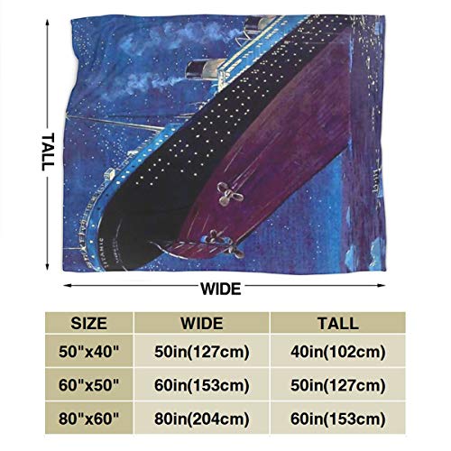 Zhung Ree Titanic Sinking 50x40 inch Throw Blanket Super Soft Fuzzy