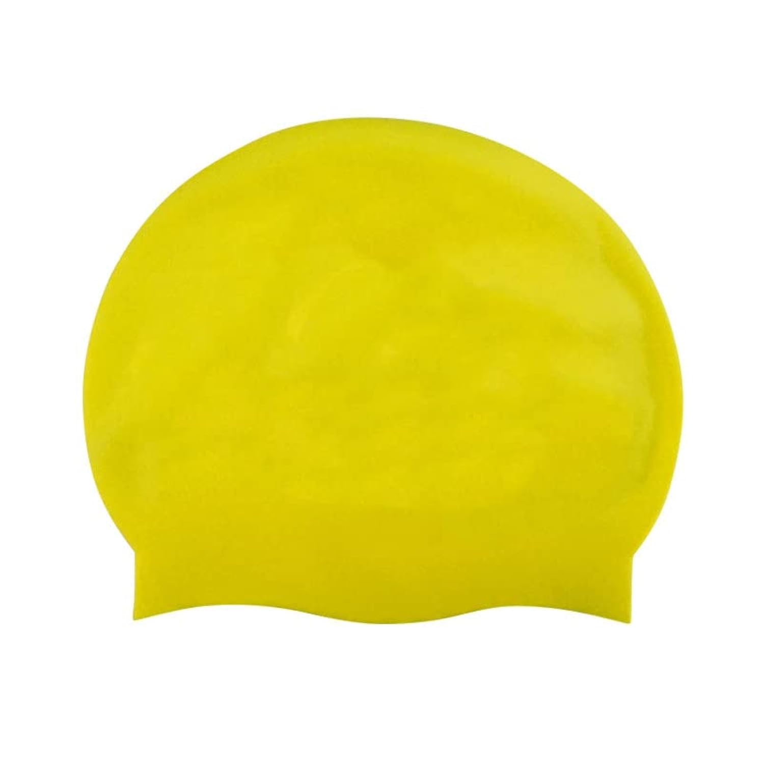 HYCOPROT Kids Swimming Cap 100% Silicone Swimming Hats for Boys And Girls Comfortable And Elastic Waterproof Swim Caps,Elastic Swim Hat For Long Hair And Short Hair (Yellow)