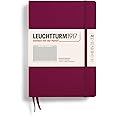 LEUCHTTURM1917 - Notebook Hardcover Medium A5-251 Numbered Pages for Writing and Journaling (Port Red, Squared)