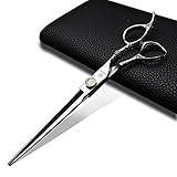 7 inch rose carving professional hair scissors